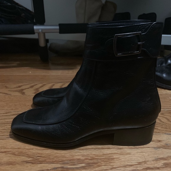 Saint Laurent miles washed leather boots - Picture 5 of 6